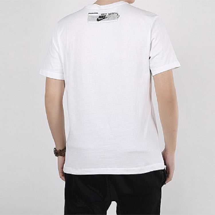 Nike Stadium Printing Round Neck Short Sleeve White CD1295-100