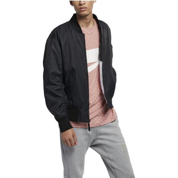 Nike logo bomber jacket 'Black' AR2184-011