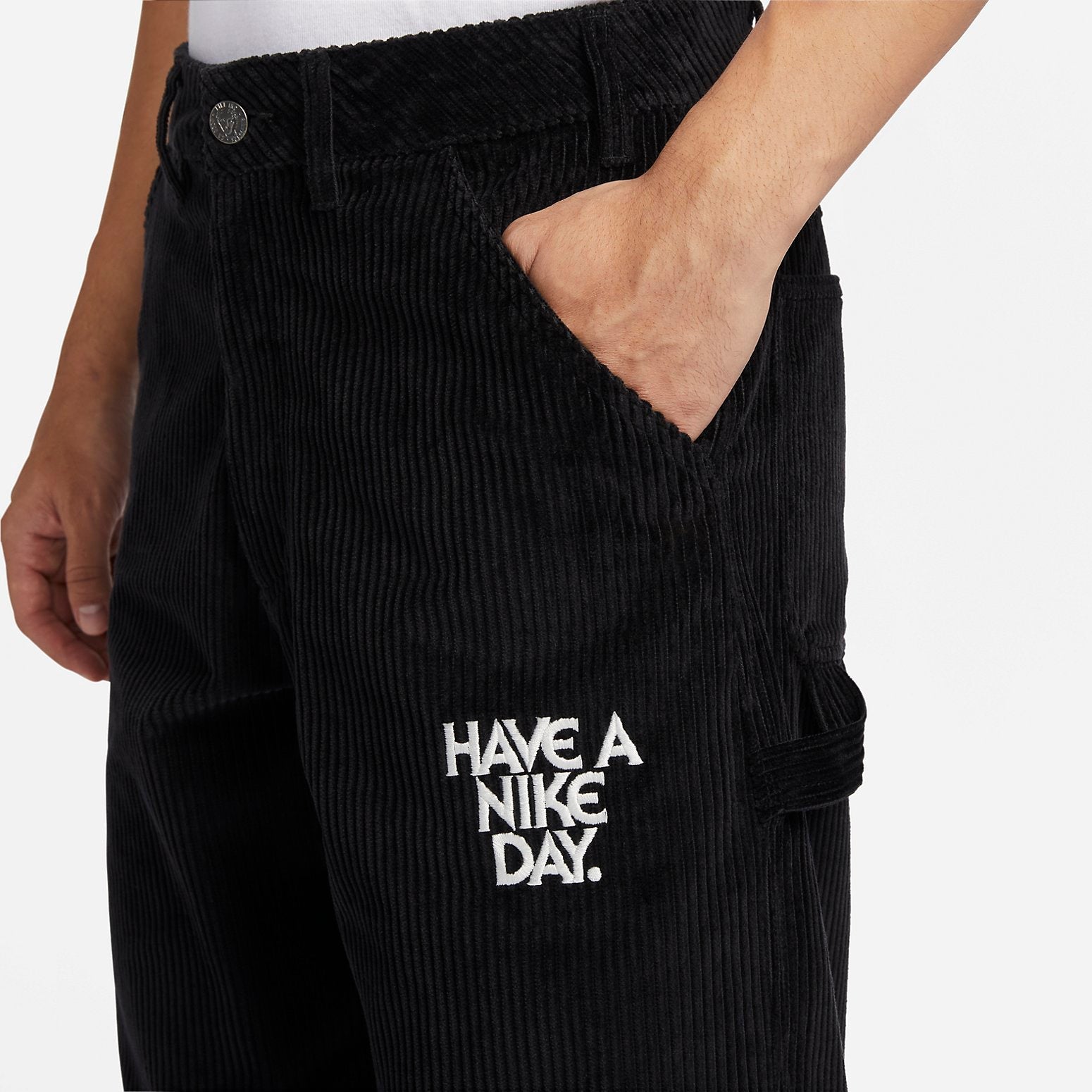 Nike Life Corduroy Cargo Trousers 'Black' HF0354-010