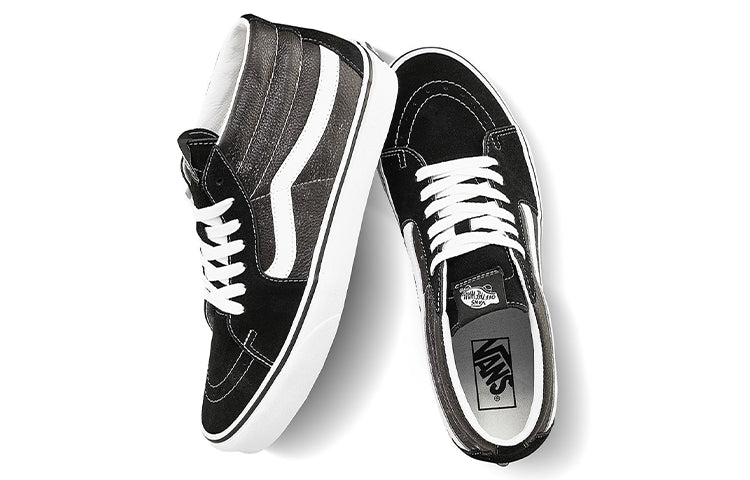 Vans SK8-Mid Splicing Mid Tops Casual Skateboarding Shoes Unisex Black VN0A3WM324R