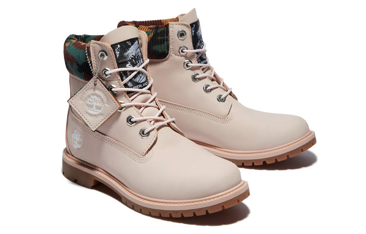(WMNS) Timberland Heritage 6 Inch Waterproof Boots 'Pale Pink Nubuck with Camo' A2M8P662