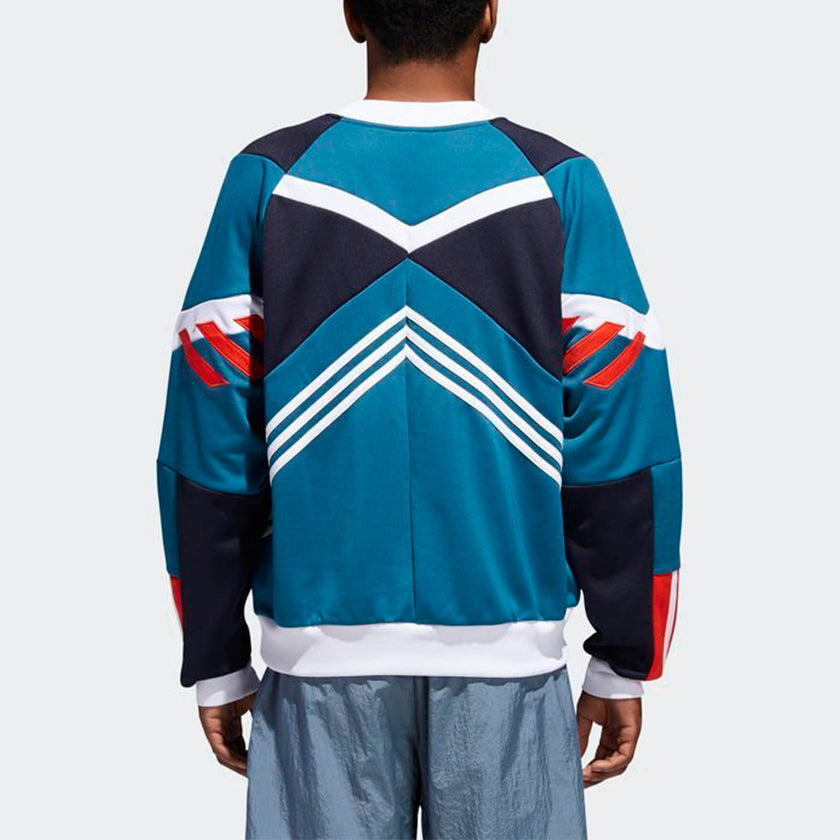 adidas originals Logo Printing Contrasting Colors Sports Loose Round Neck CE4851