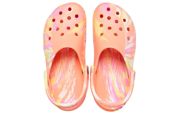 Crocs Classic Clog Marble Beach Sports Unisex Red Multi-Color Sandals 'Red' 206867-83F