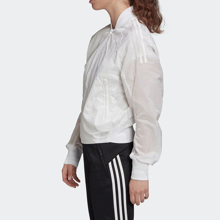 (WMNS) adidas Vrct Jk Woven Jacket White FL1956