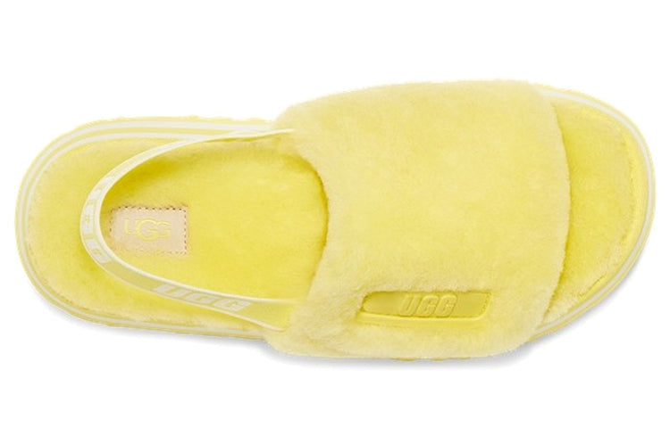 (WMNS) UGG Disco Slide Thick Sole Yellow Slippers 1112258-MRT