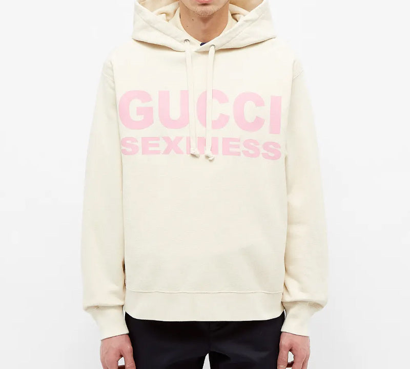 Men's Gucci Sexiness Alphabet Printing Autumn Creamy White 569828-XJCK2-9221