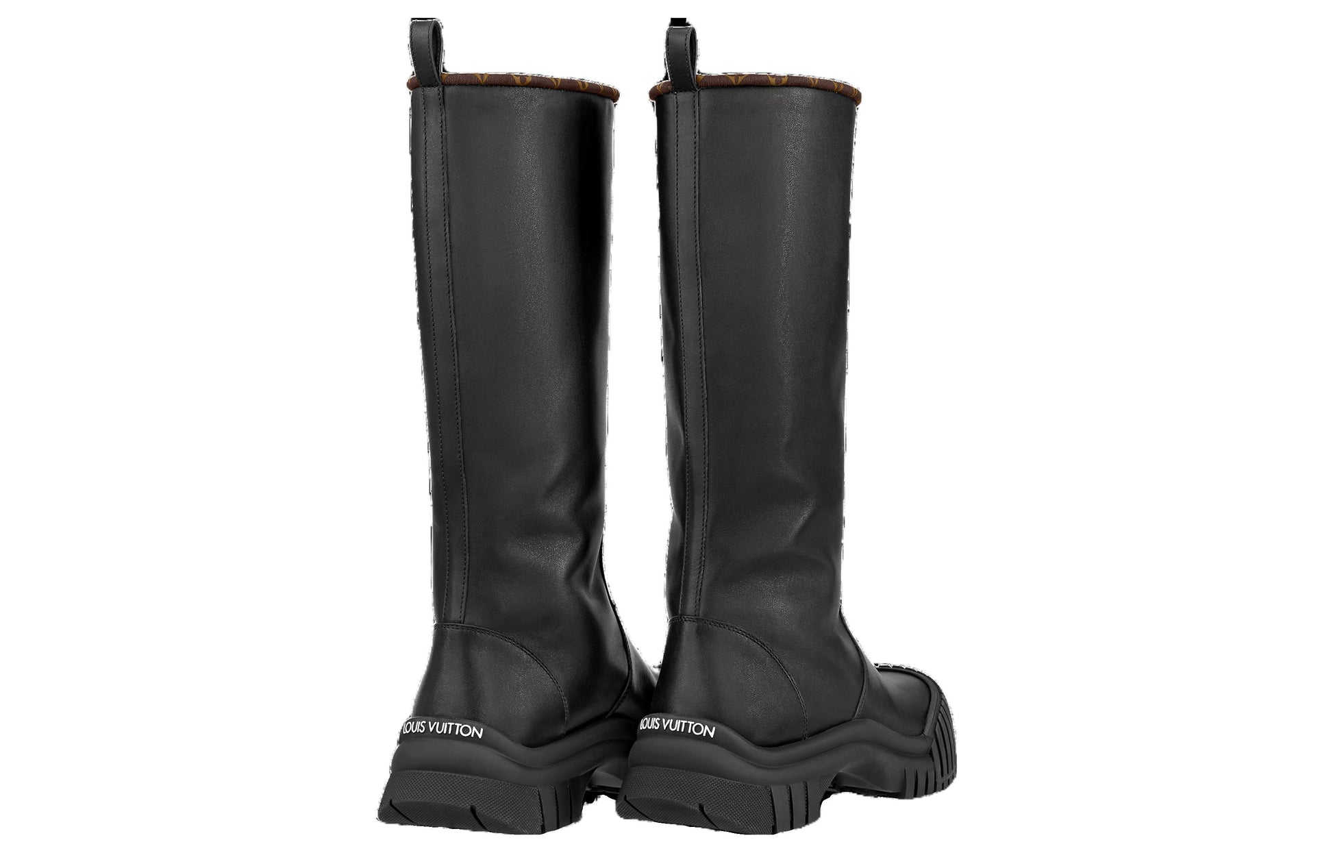 (WMNS) LOUIS VUITTON Ruby Flat High Boots 'Black' 1ABVTF