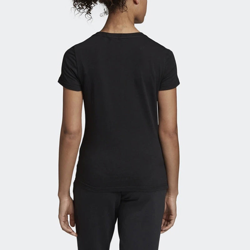 (WMNS) adidas Must Haves Flower T-Shirt Asia Sizing 'Black White' ED6160