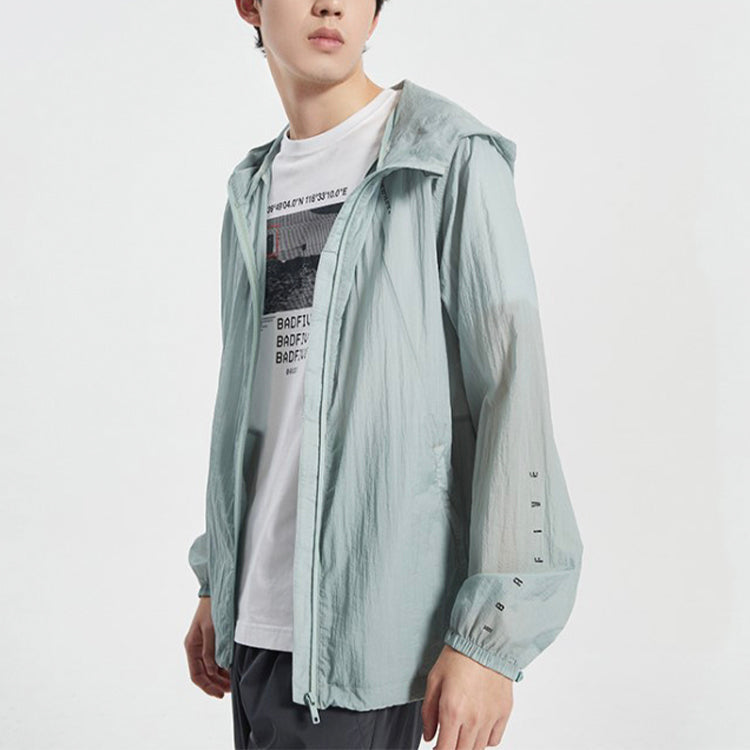 Li-Ning Solid Color Sports Hooded Jacket Green AFDQ207-2