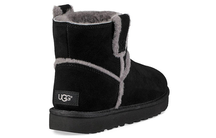 (WMNS) UGG Classic Mini Spill Seam Fleece Lined Black 1100211-BLK