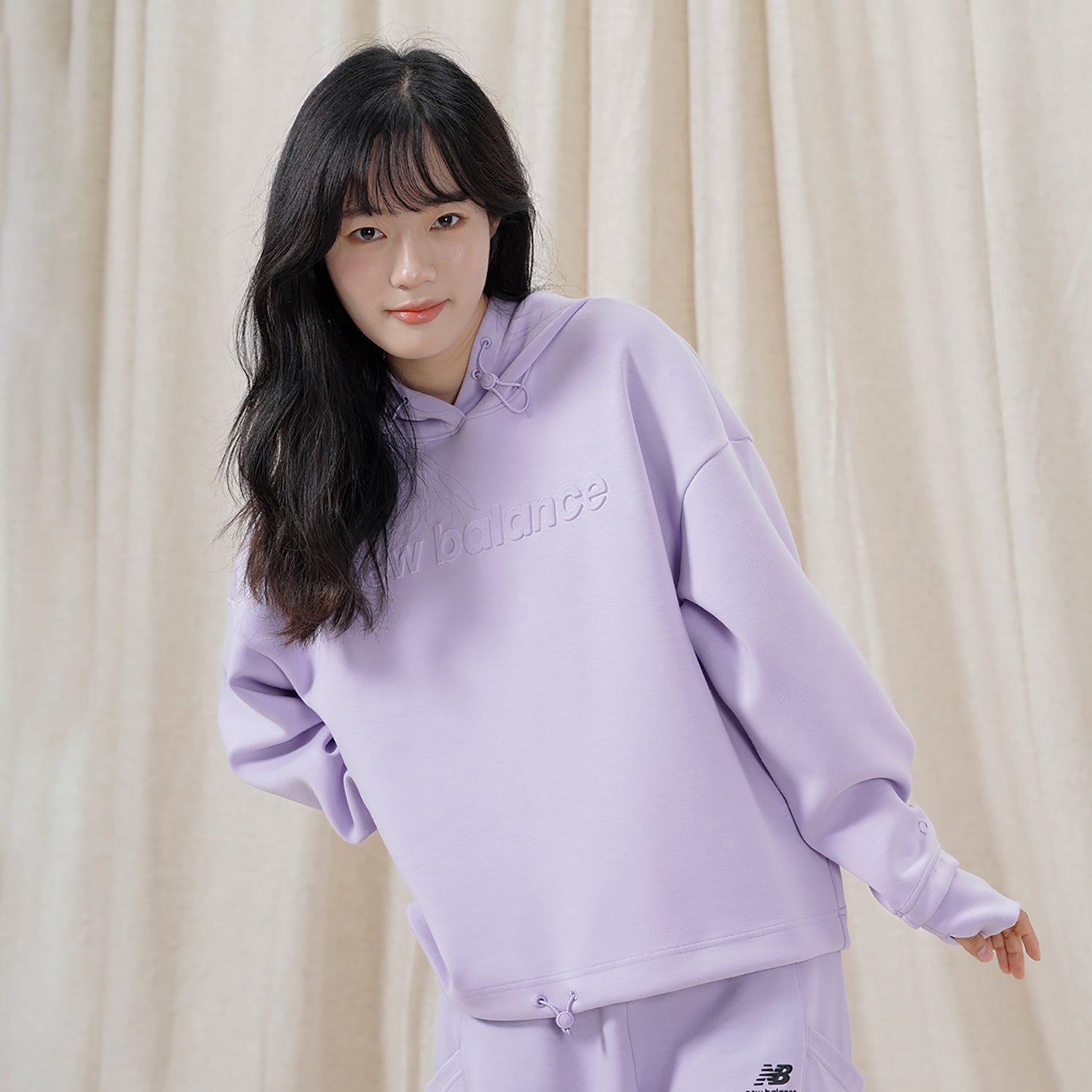 (WMNS) New Balance Casual Logo Hoodie Asia Sizing 'Purple' 5CC39742-DV