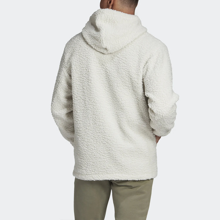 adidas Brilliant Basics polar fleece Stay Warm Solid Color Hooded Jacket Gray GD3834