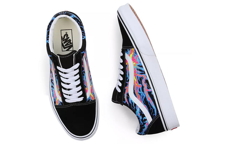 Vans Electric Flame Old Skool 'Black White Blue' VN0A5KRFB03