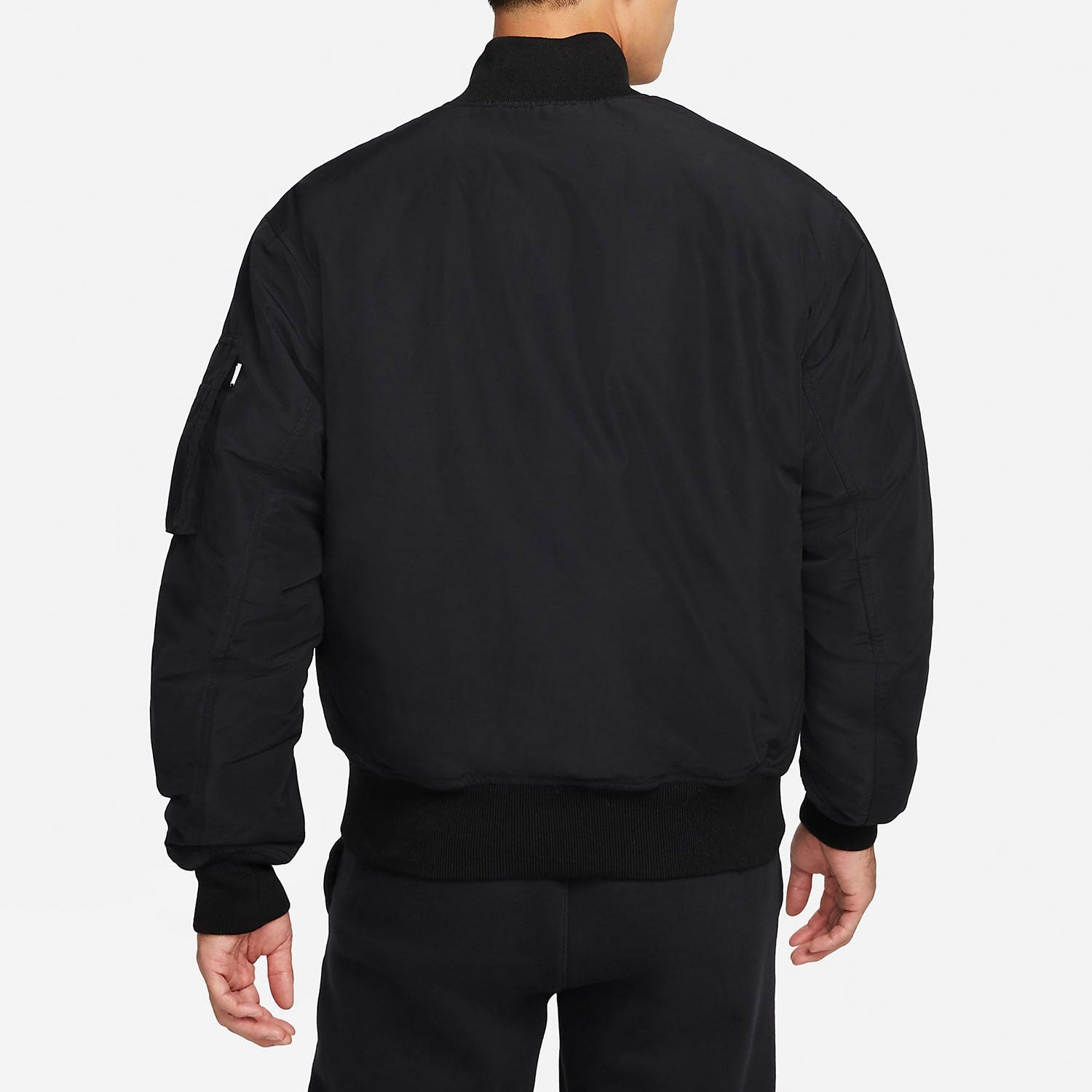 Men's Air Jordan Essentials Ma-1 Reversible Aviator Woven Padded Clothes Black Jacket DA9797-010