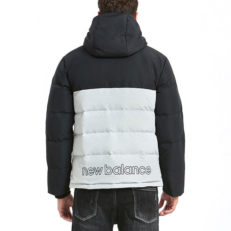 New Balance Windproof Lifestyle Down Jacket Asia Sizing 'Black White' AMJ93551-LAN