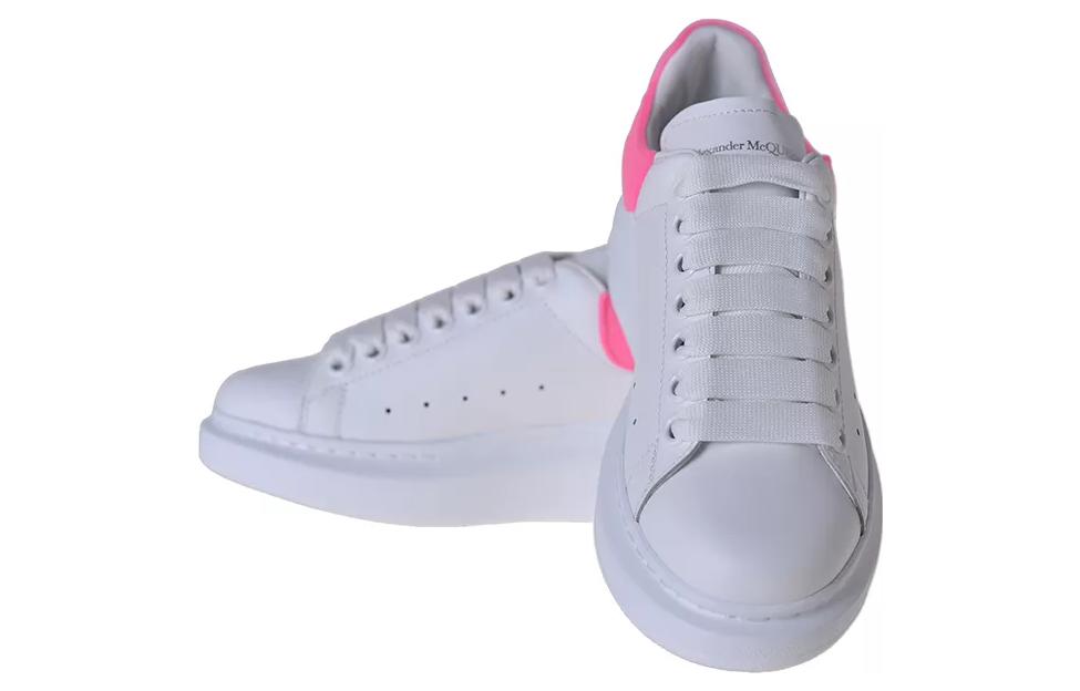 (WMNS) Alexander McQueen Oversized Sneakers 'White Bright Pink' 718157WIAF19753