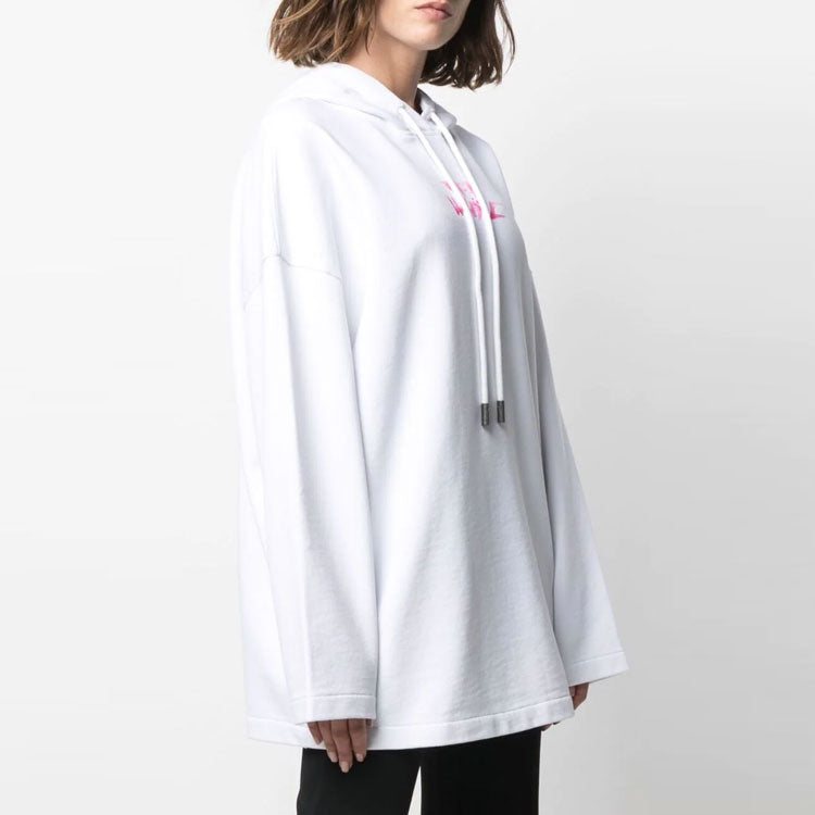 (WMNS) Off-White SS21 Logo Printing Hoodie Version White OWBB040S21JER0020132