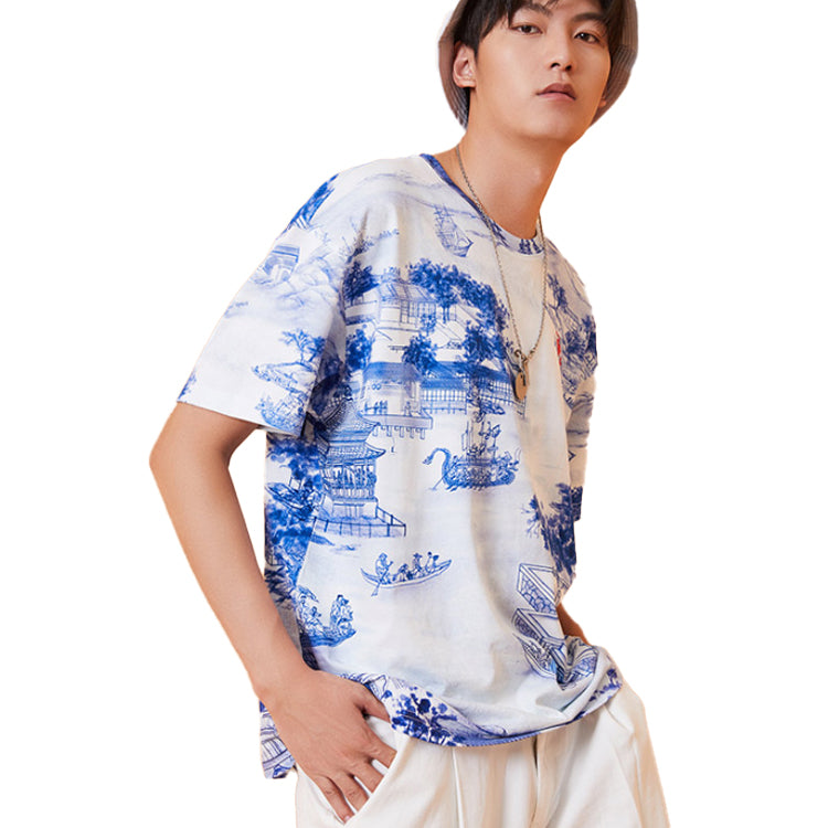 Li-Ning BADFIVE Loose Short Sleeve Printing AHSQ081-1