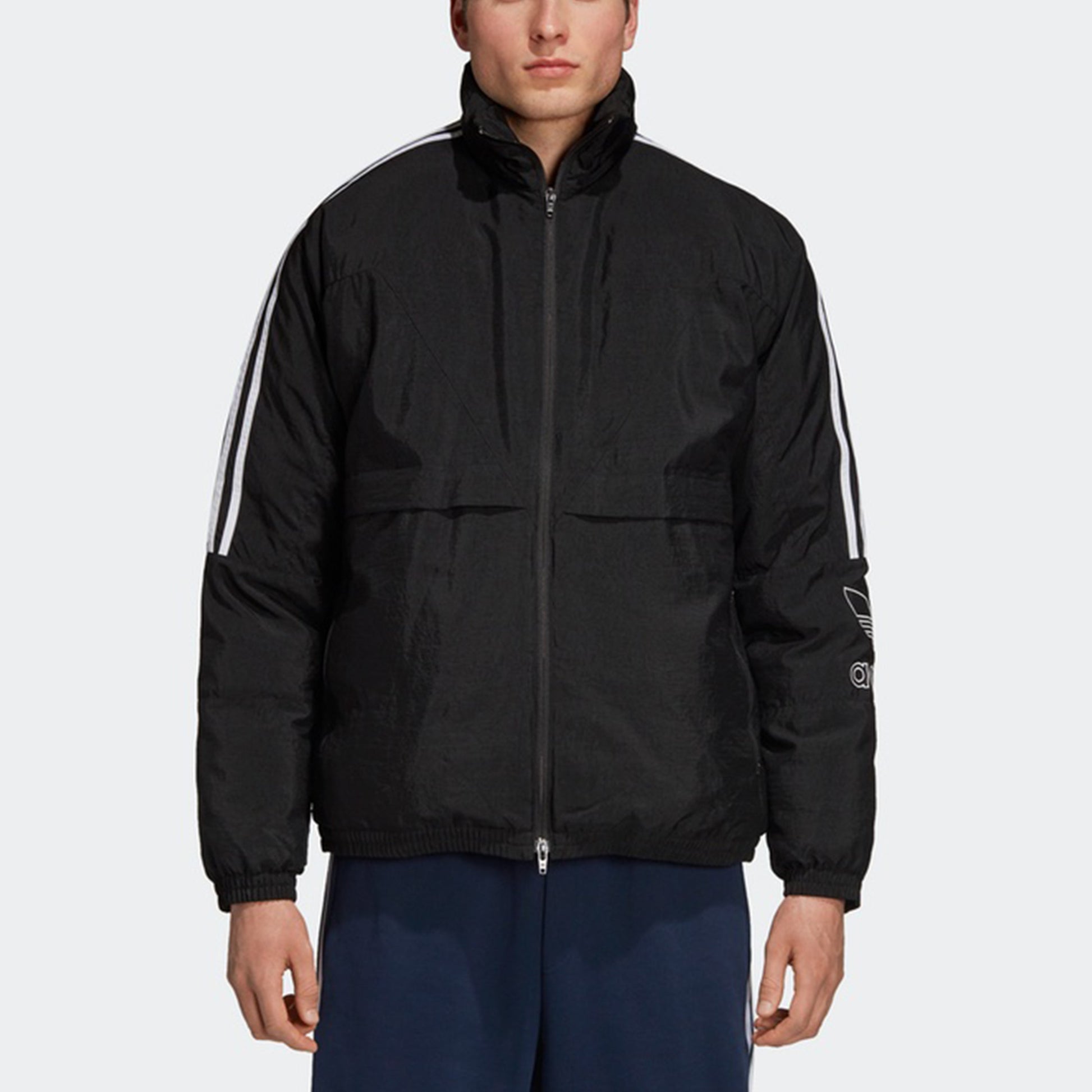 adidas originals Outline Tref Lg Stay Warm Sports Stand Collar Down Jacket Black DH5000