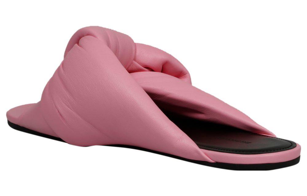 (WMNS) Balenciaga Drapy Leather Slides 'Pink' 636576WA2M05048