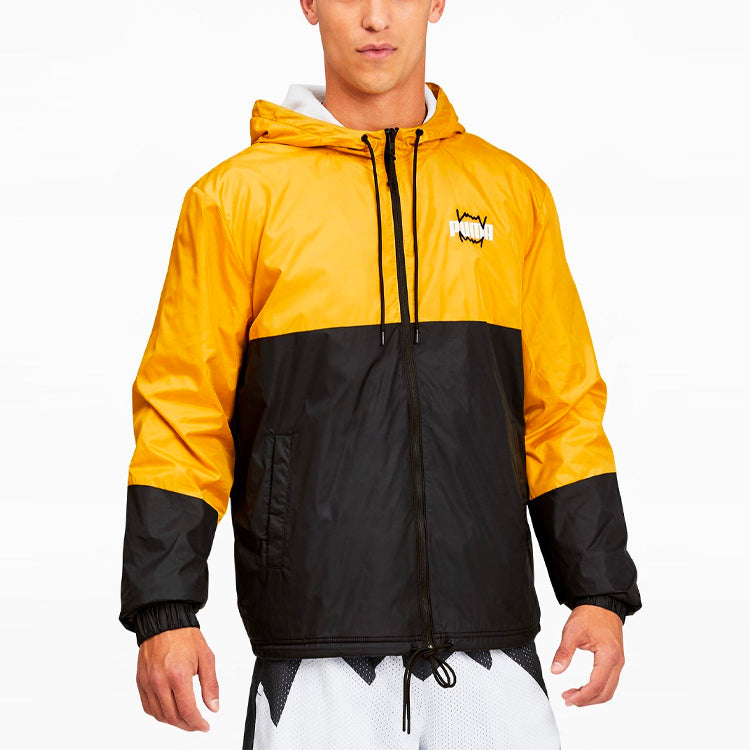 PUMA Mvp Windbreaker Drawstring hooded Woven Jacket Yellow 532208-02