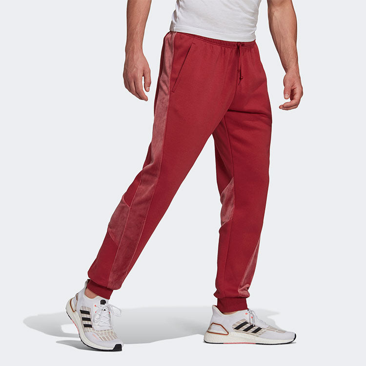 adidas Velvet Pant M Casual Training Sports Bundle Feet Long Pants Pink H25091