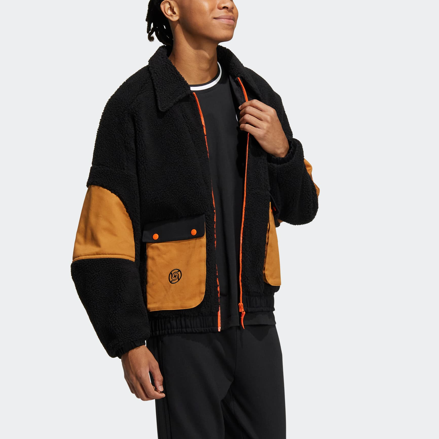 adidas Neo x Jujutsu Kaisen Jackets 'Black Orange' HZ2426