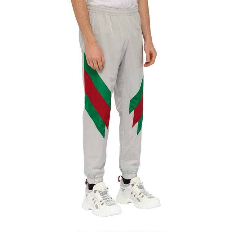 Gucci Striped Ribbon Inlaid Sports Pants For Men White 545559-XJAC5-9146