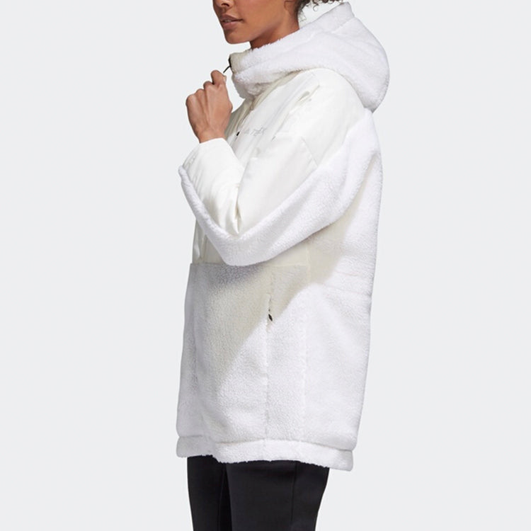 (WMNS) adidas Splicing Sports Hooded Jacket White GI7636