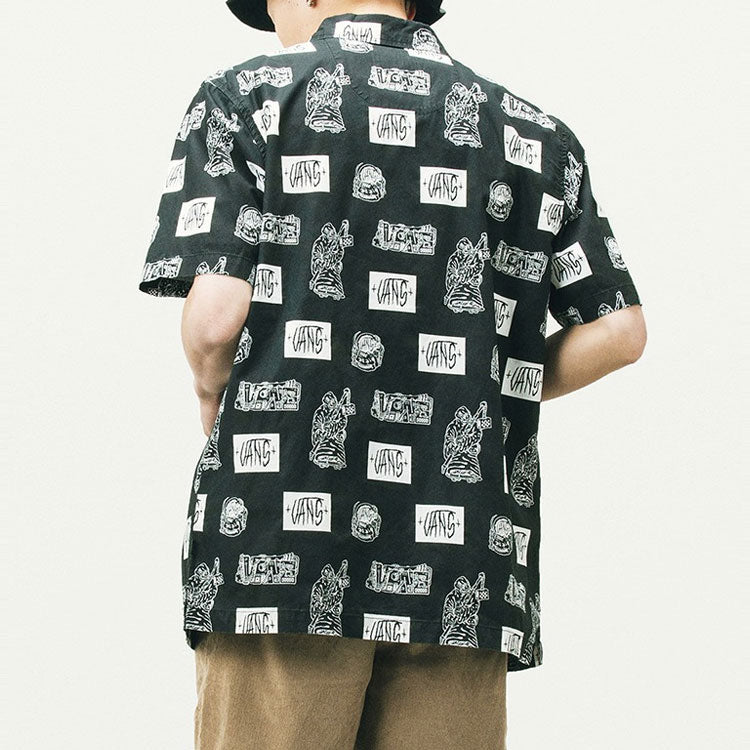 Vans x DUYANAIZI Series Printing Pattern Casual Sports Short Sleeve Black Shirt VN0A5F44ZHA