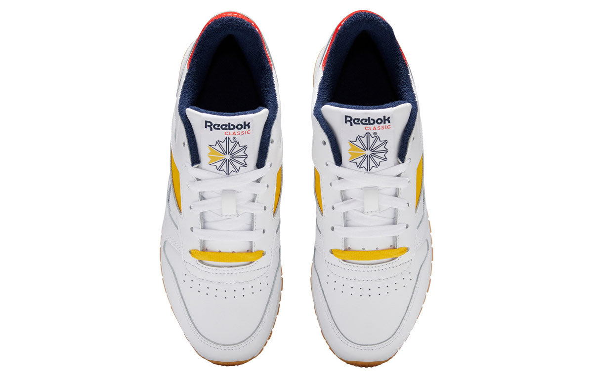 (WMNS) Reebok Classic Leather Mark Shoes White/Yellow/Red EF7834