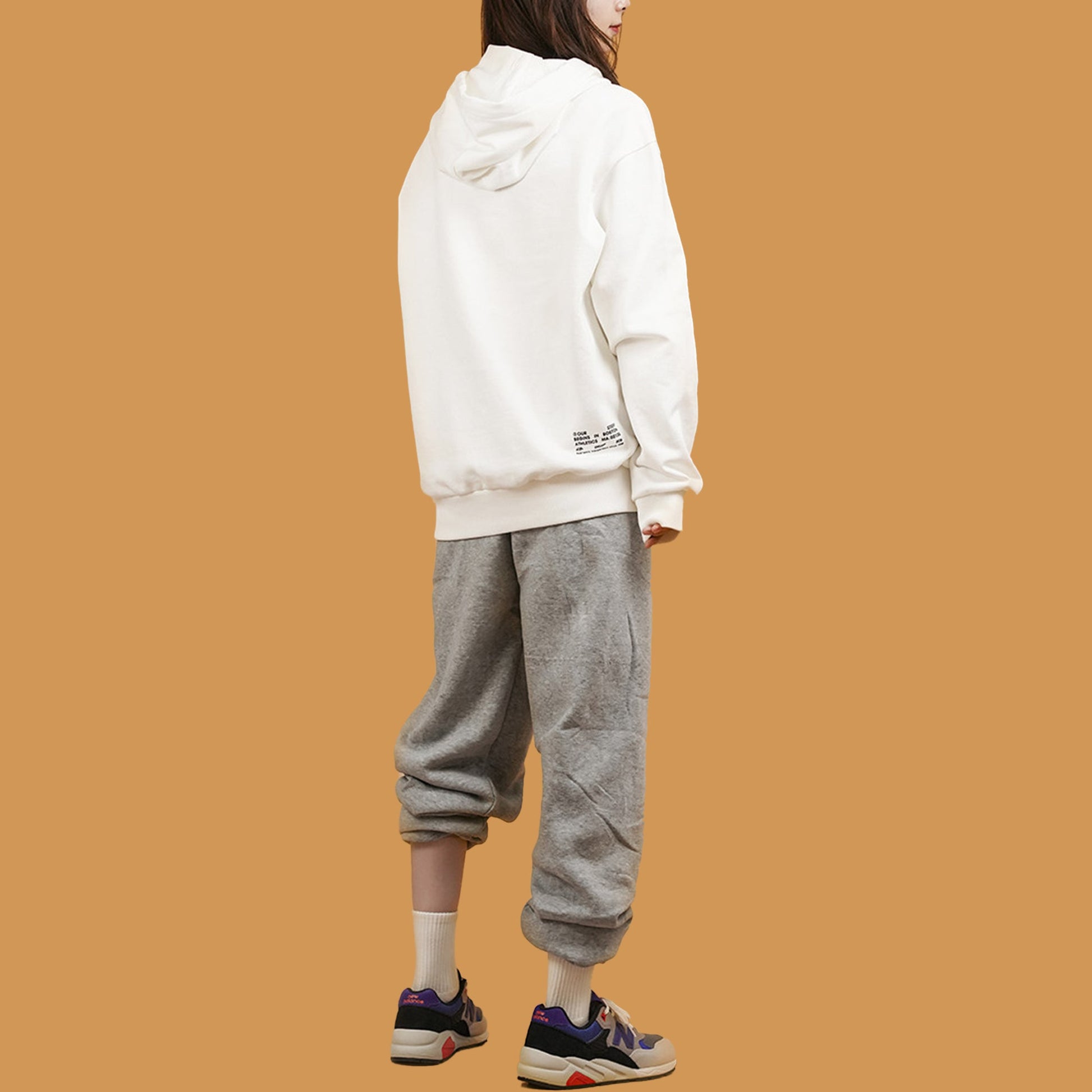New Balance hooded Casual Pullover Couple Style White NCA34013-IV