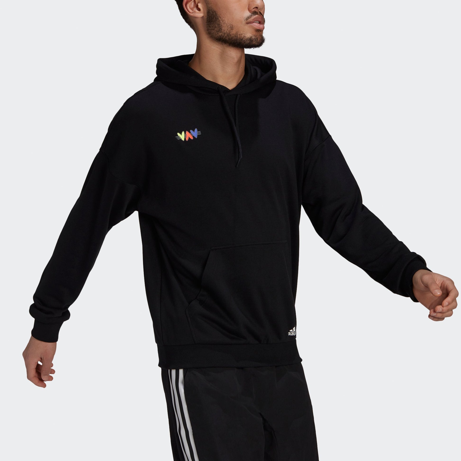 Men's adidas Back Logo Printing Sports Black H61133