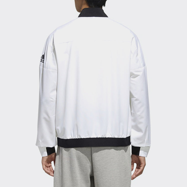 adidas Casual Sports Woven Light Jacket 'White Black' DZ1996