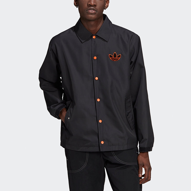 adidas originals Big Trfl Jkt Athleisure Casual Sports Embroidered Logo Woven Jacket Black H07087