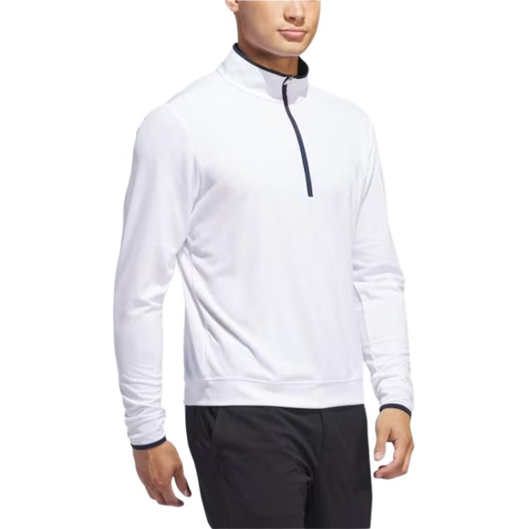 adidas Lightweight Half-Zip Top Asia Sizing 'White' IU4505