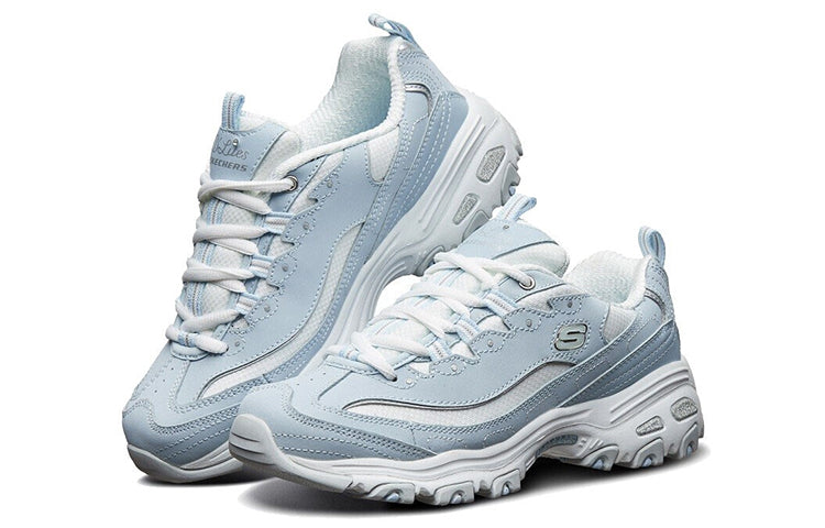 (WMNS) Skechers D Lites low running Shoes GS BlueWhite 'Blue White' 11930-LBLW