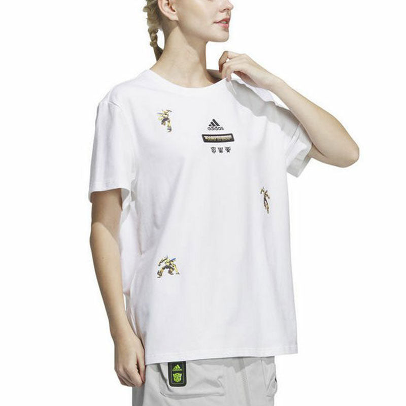 (WMNS) adidas x Transformers T-Shirts 'White' IU4753