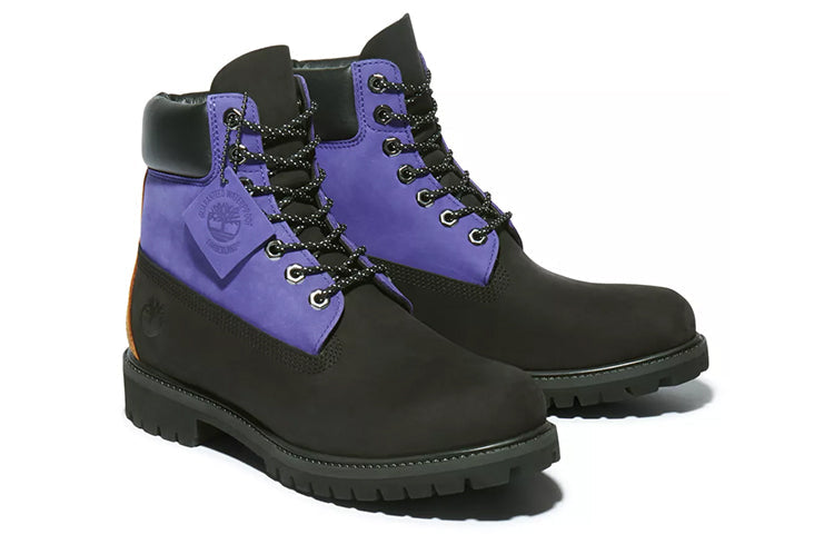 Timberland 6 Inch Premium Waterproof Boot 'Black Nubuck with Purple' A2KDP001