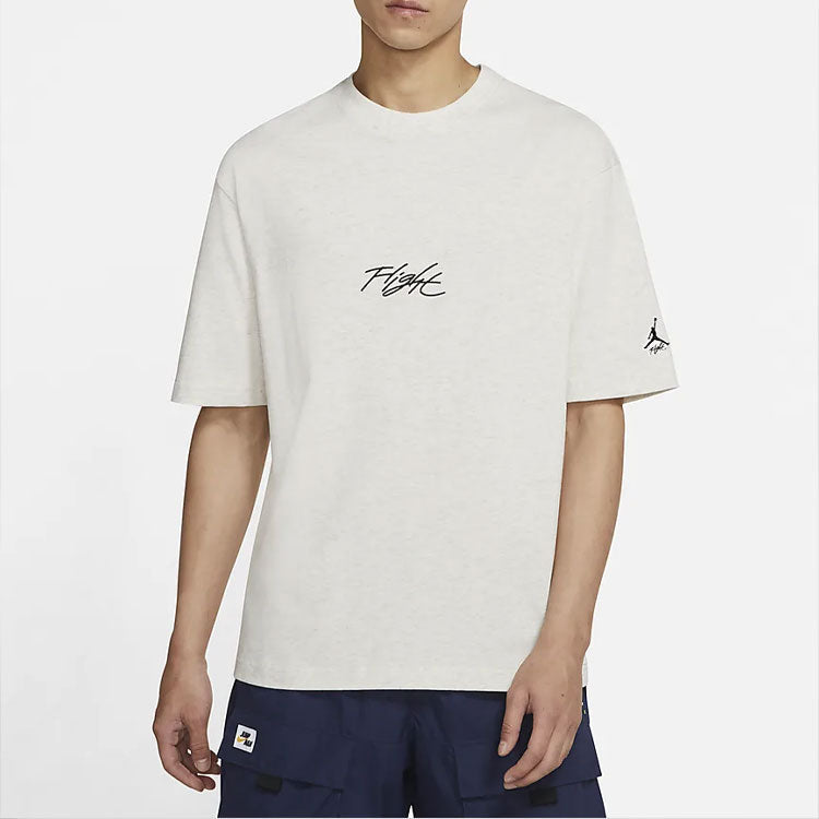 Air Jordan Flight Essentials Logo Sports Short Sleeve Men's Creamy/White DA9890-141