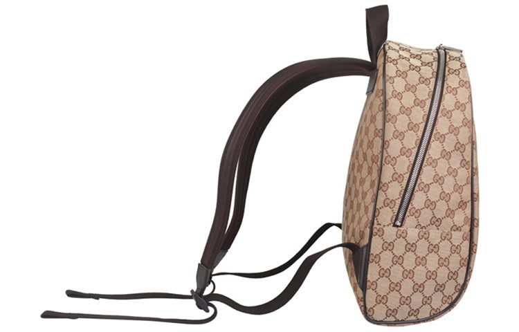 Gucci Logo Leather Logo Canvas schoolbag Backpack Unisex / / Brown Classic 449906-KY9NN-9873