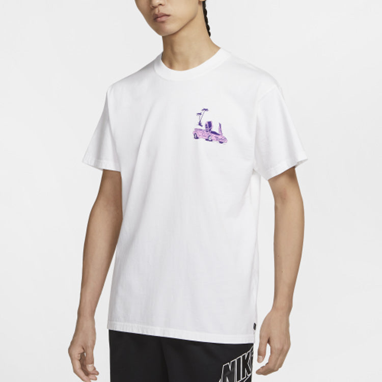Nike Printing Skateboard Short Sleeve White CW1479-100