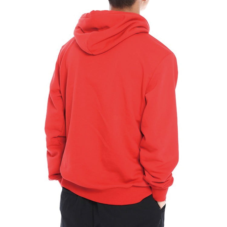 Converse Finger Letter Print Hooded Drawstring Sweatshirt Red 10019083-A02
