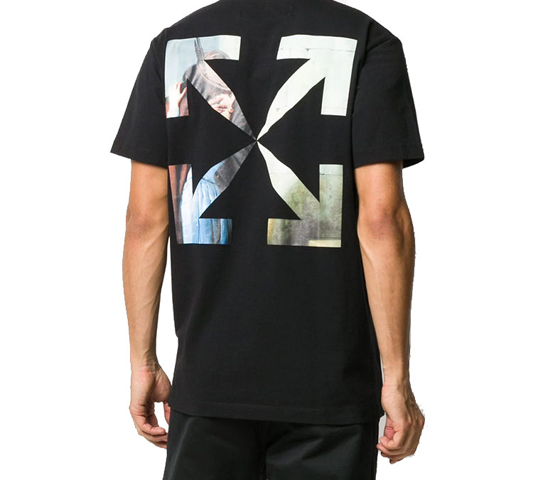 Off-White The Kiss Printing Pattern Short Sleeve Black OMAA027T20JER0351061