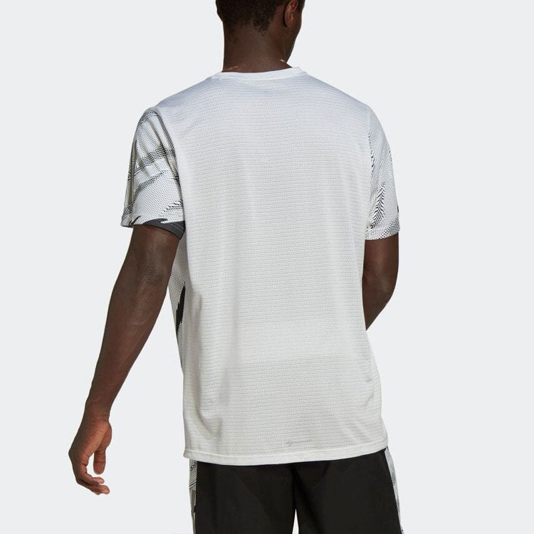 adidas Own The Run Tiger Camo Running Tee 'White Black' HC0418
