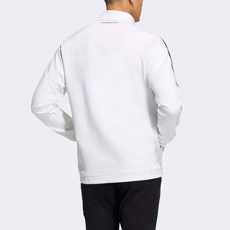 adidas 3-Stripes Full-Zip Sweater 'White' HT6855