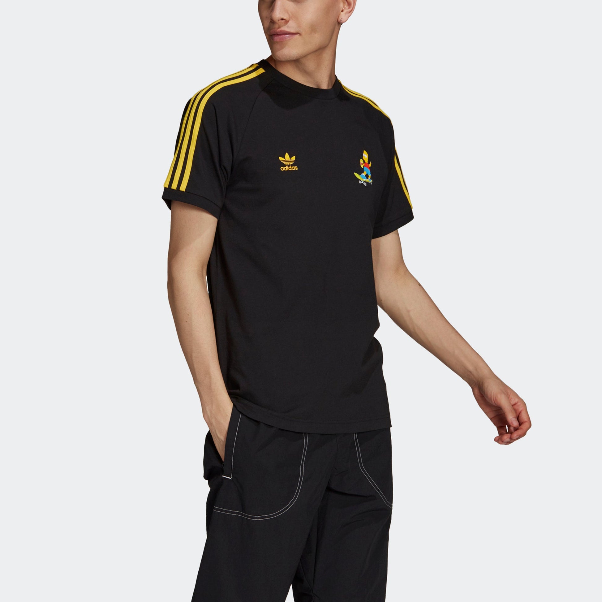 adidas originals x The Simpsons Men's Stripes Print Black HA5815