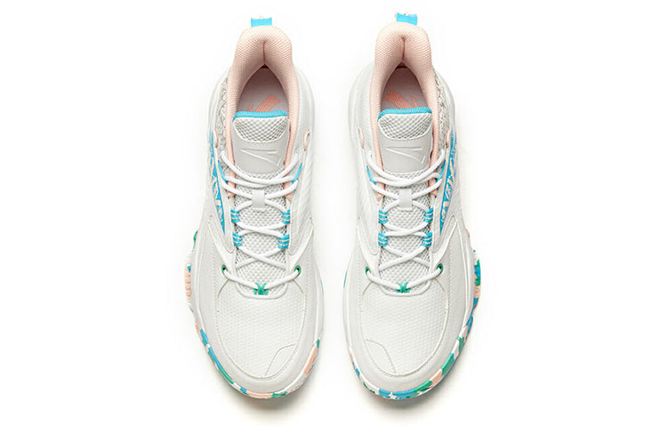 ANTA Ling Level Basic Basketball Shoes 'White Blue Pink' 112141148R-4