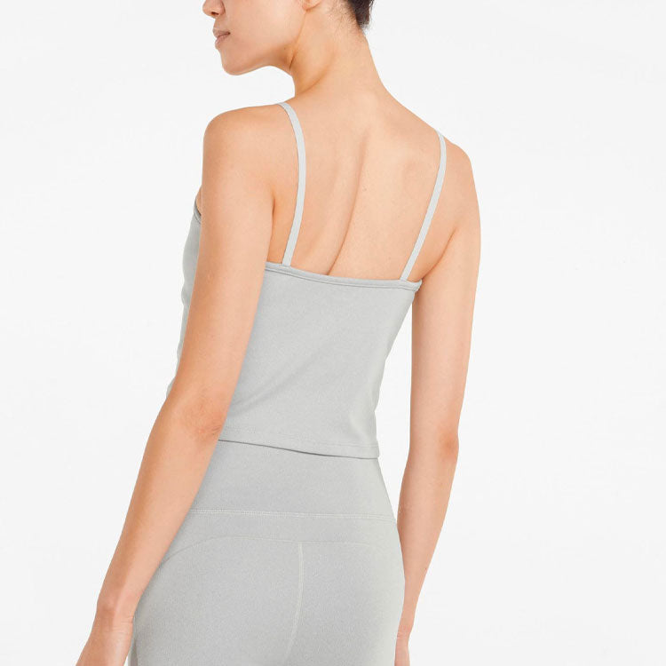 (WMNS) PUMA STUDIO FOUNDATION RUCHED Bra Top 'Grey' 521604-04