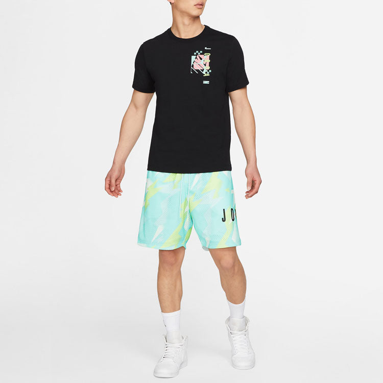 Air Jordan Futura Funny Logo Printing Sports Breathable Short Sleeve Black CZ8391-010